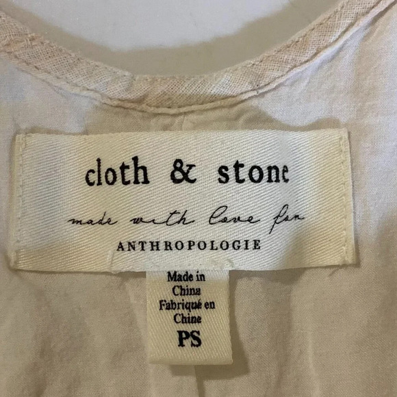 Cloth & Stone‎ Women's Striped Ivory Lined Pullover Sleeveless Dress Size PS - Picture 7 of 13